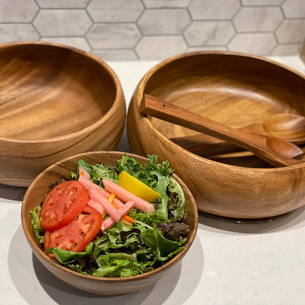 Acacia Wooden Salad Bowls