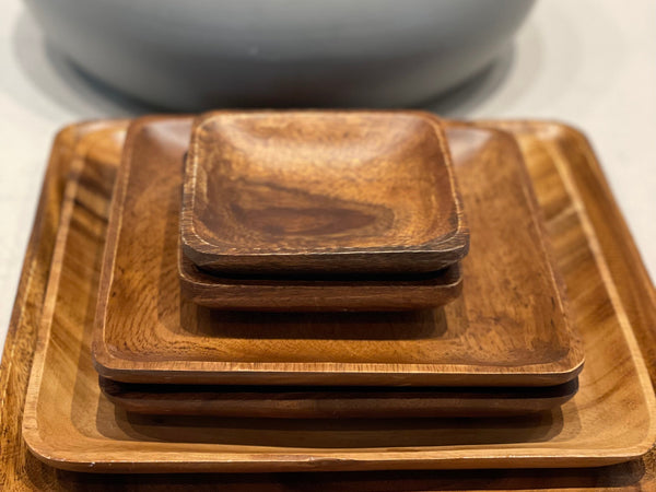 Square Acacia Wooden Plates