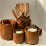 Acacia Wooden Pots