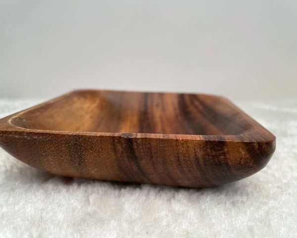 Small Square Acacia Wooden Dish, Dipping Sauce, Sauce Plate