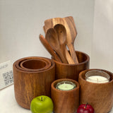 Acacia Wooden Pots