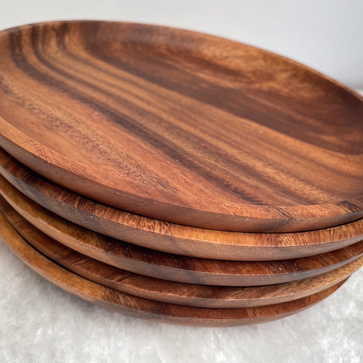 Handmade Acacia Wooden Round Plate, Dinner Plate, Serving plate