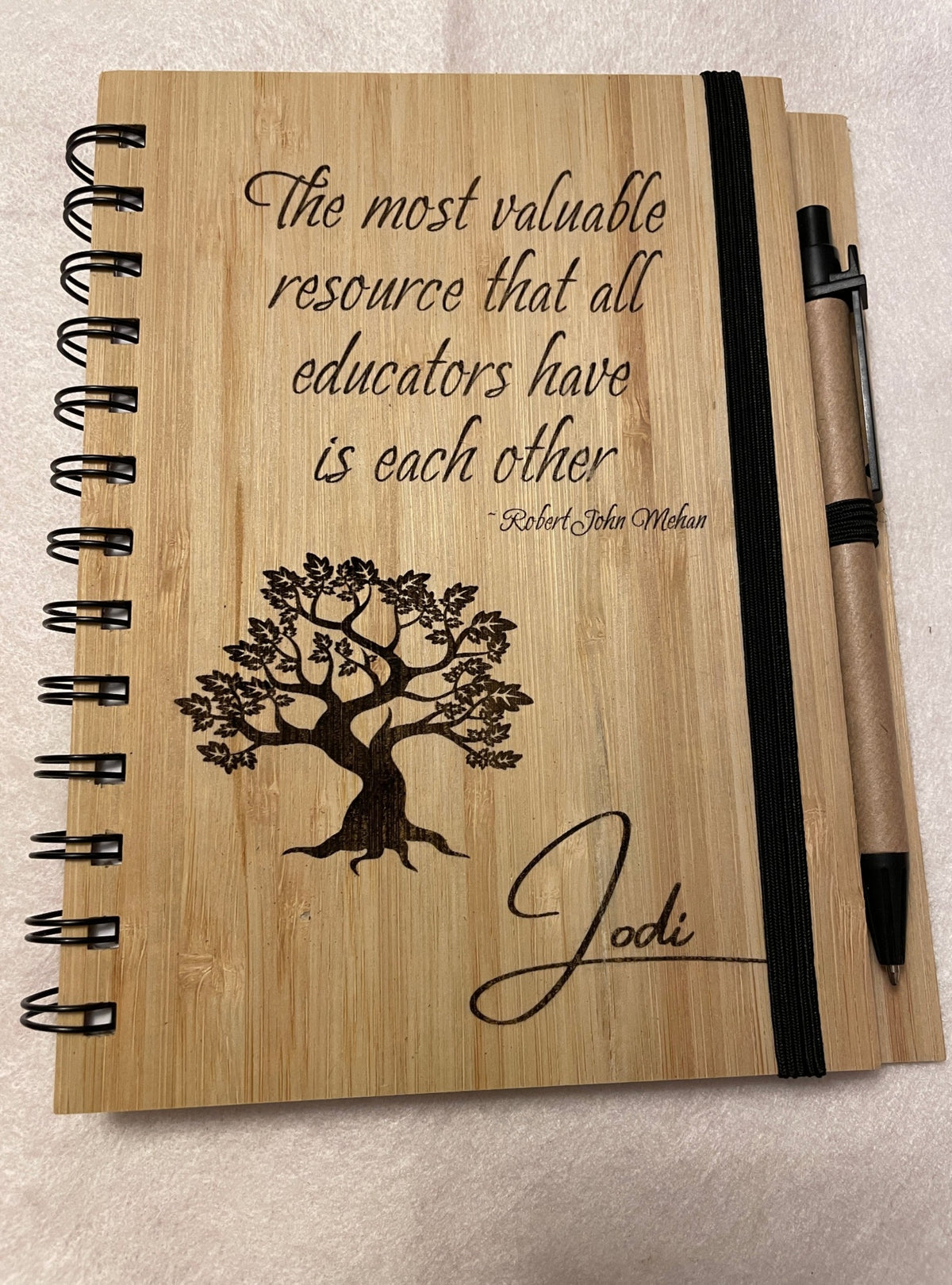 Personalized Bamboo Journals ,Bamboo Notebook,Laser Engraved