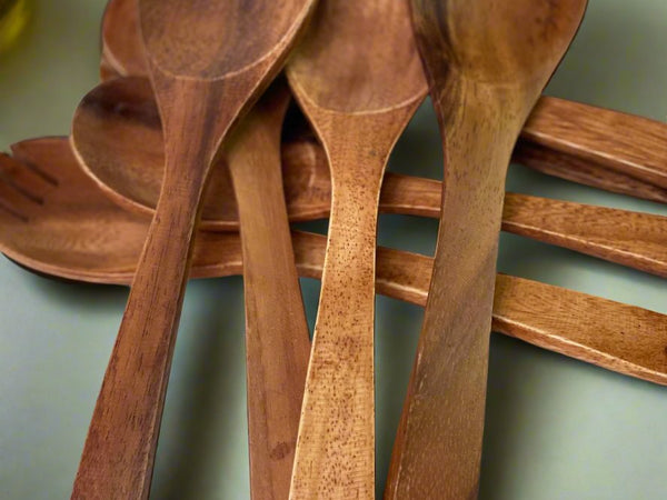 Acacia Wooden Salad Server Set
