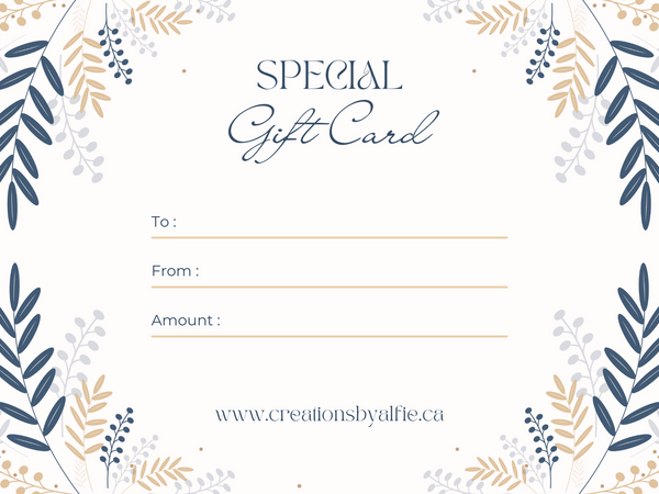 Creations By Alfie Gift Card