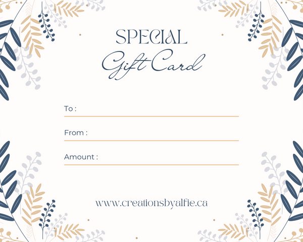 Creations By Alfie Gift Card