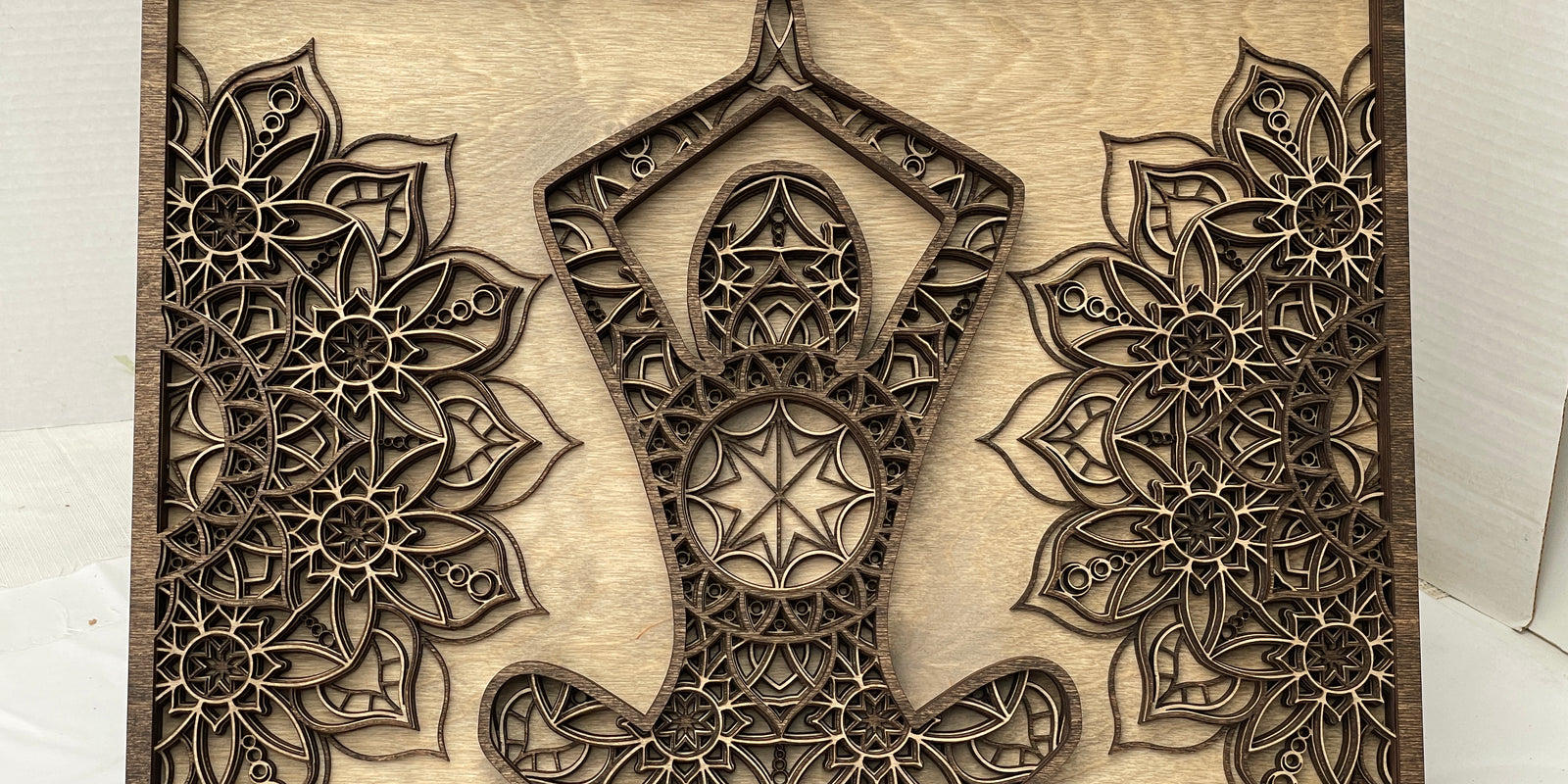 Creating Serenity at Home: Yoga-Themed Laser Cut Wood Home Decor by Creations by Alfie