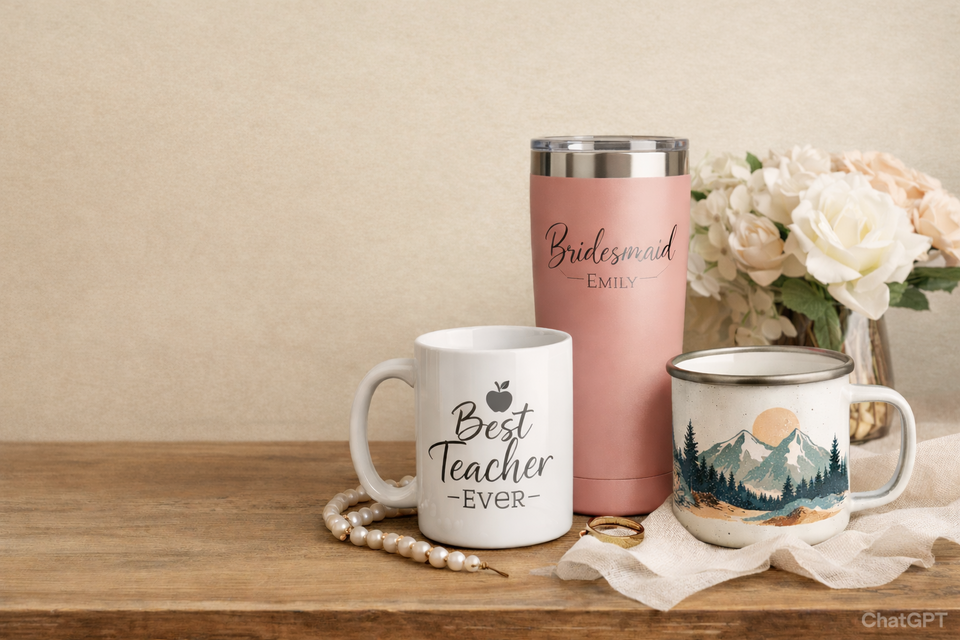 tumbler and camper mugs 
