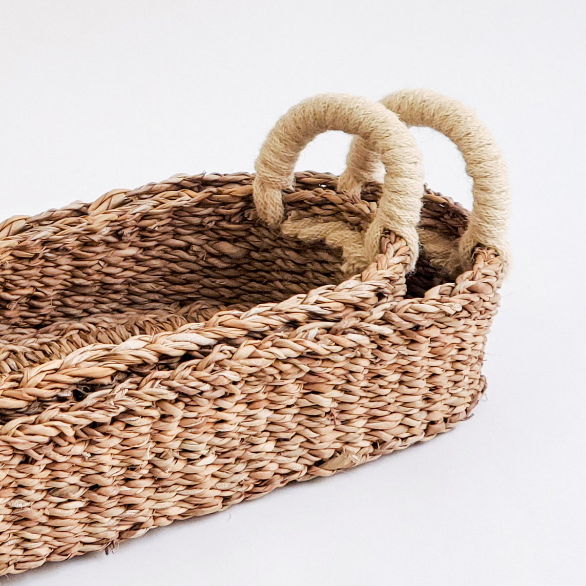 Savar Bread Basket with White Handle-6