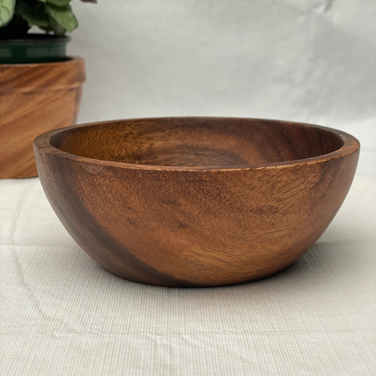 Acacia Wood Salad Bowl Set- (6 in. x 2.25 in.)