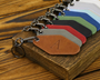 Personalized Leatherette Keychain – Retro Motel Style