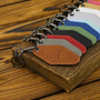 Personalized Leatherette Keychain – Retro Motel Style