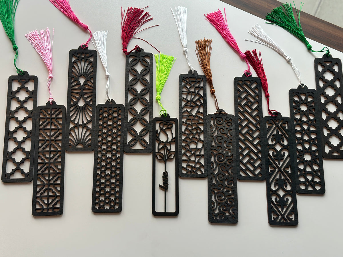 Laser cut wooden Bookmark