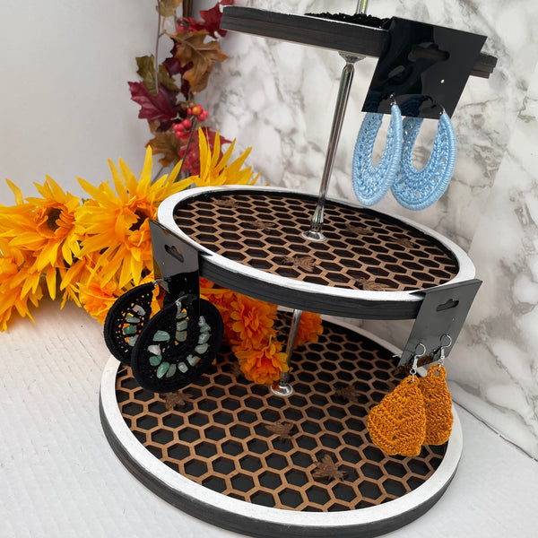 Honeycomb Three Tiered Tray Decor