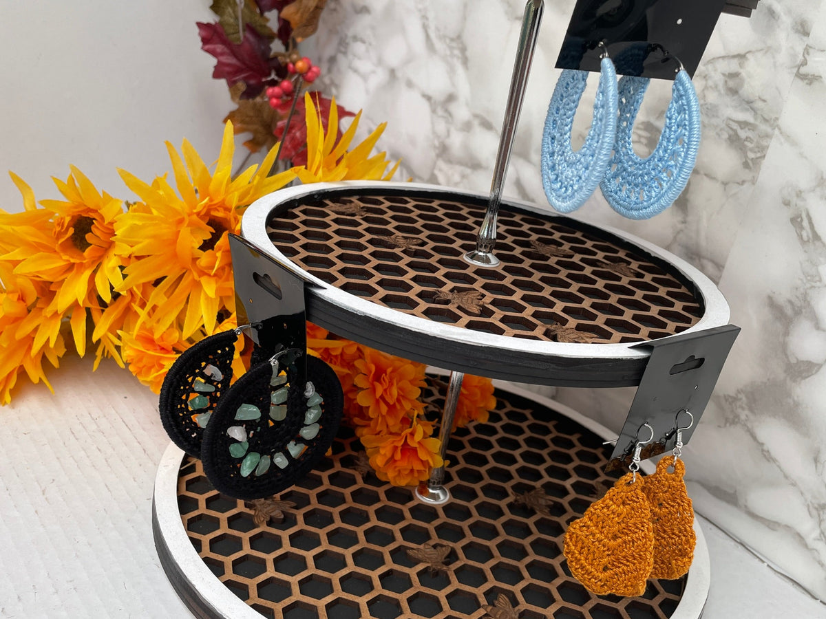 Honeycomb Three Tiered Tray Decor