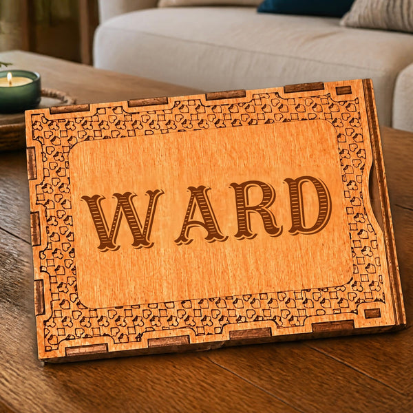 Personalized Custom Box for Deck of Cards and Pegs