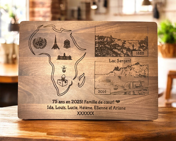 Personalized Cheese Board with Free Engraving – Rubberwood or Walnut Options