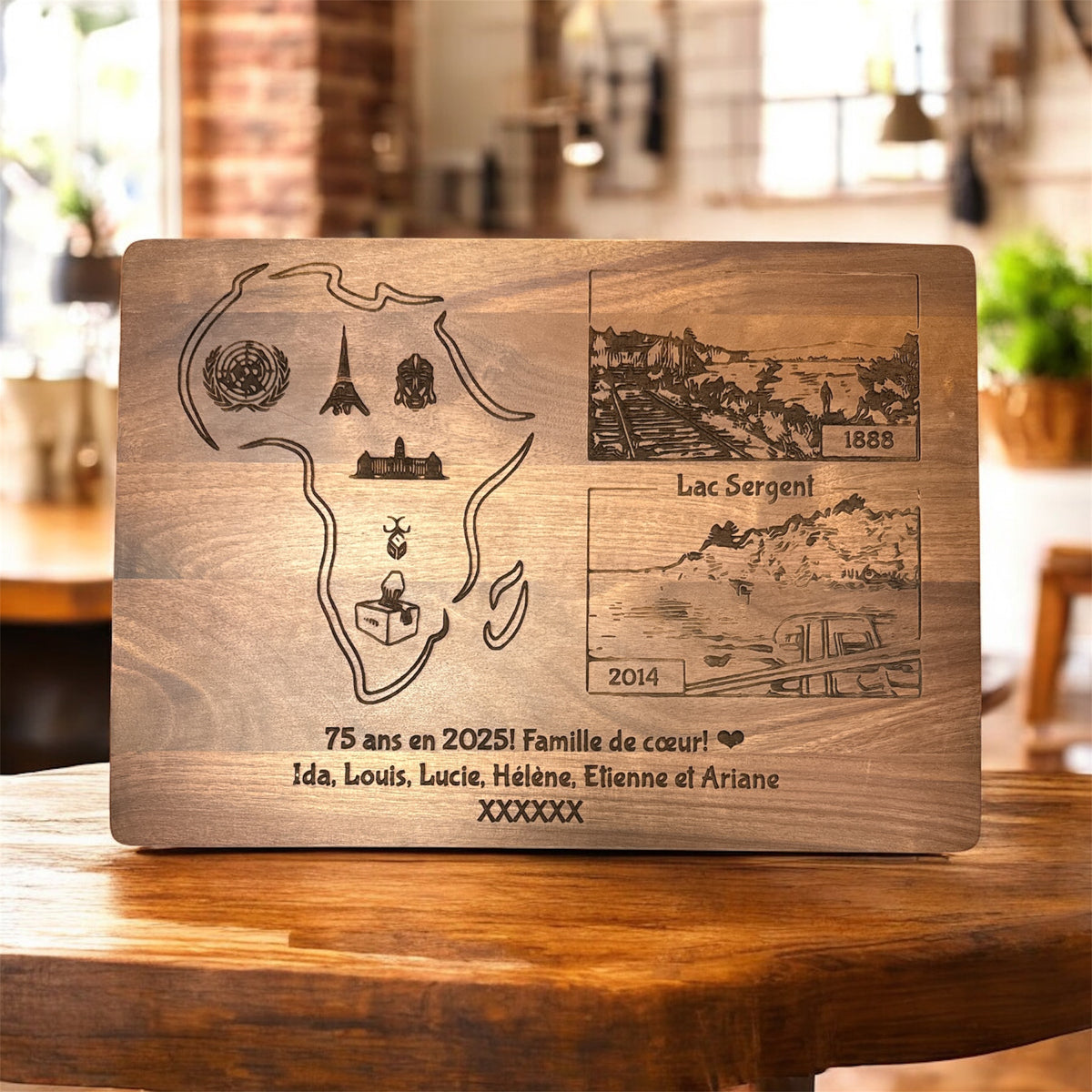 Personalized Cheese Board with Free Engraving – Rubberwood or Walnut Options