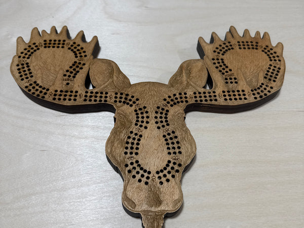 Moose Cribbage Board