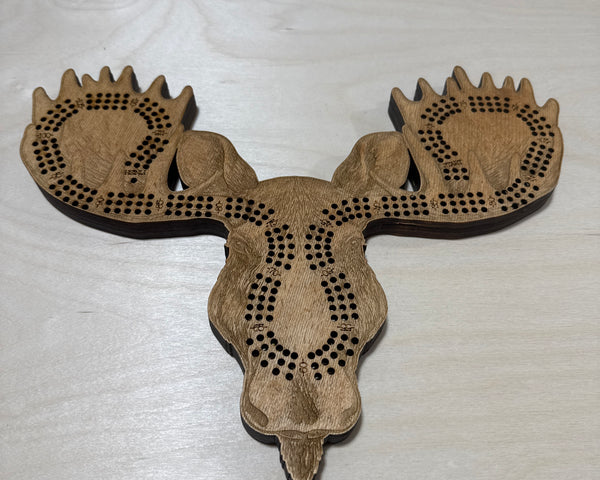 Moose Cribbage Board