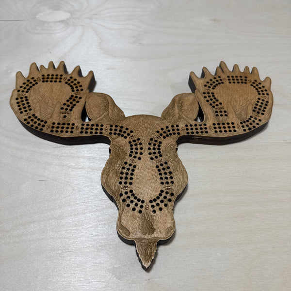 Moose Cribbage Board