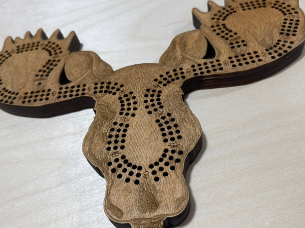 Moose Cribbage Board