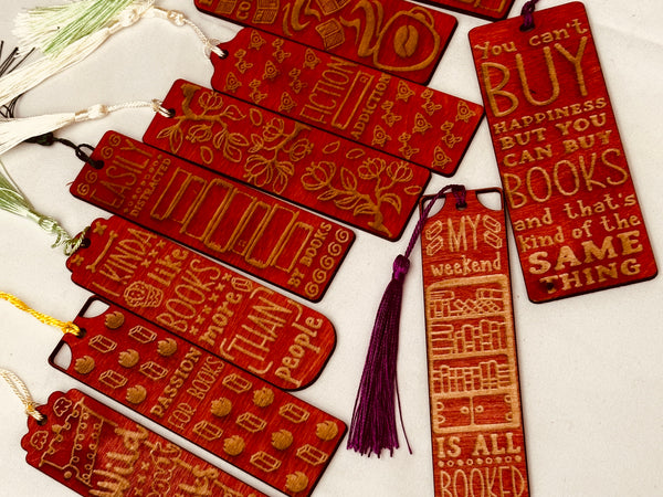 Laser cut wooden Bookmark