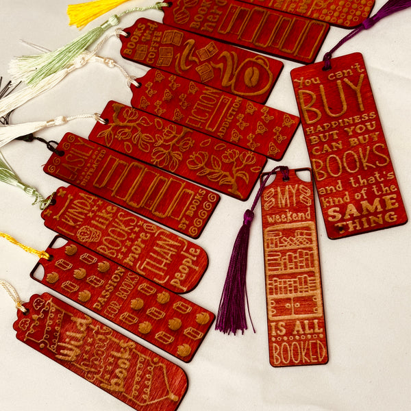 Laser cut wooden Bookmark