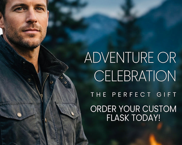 Engraved Whiskey Flask