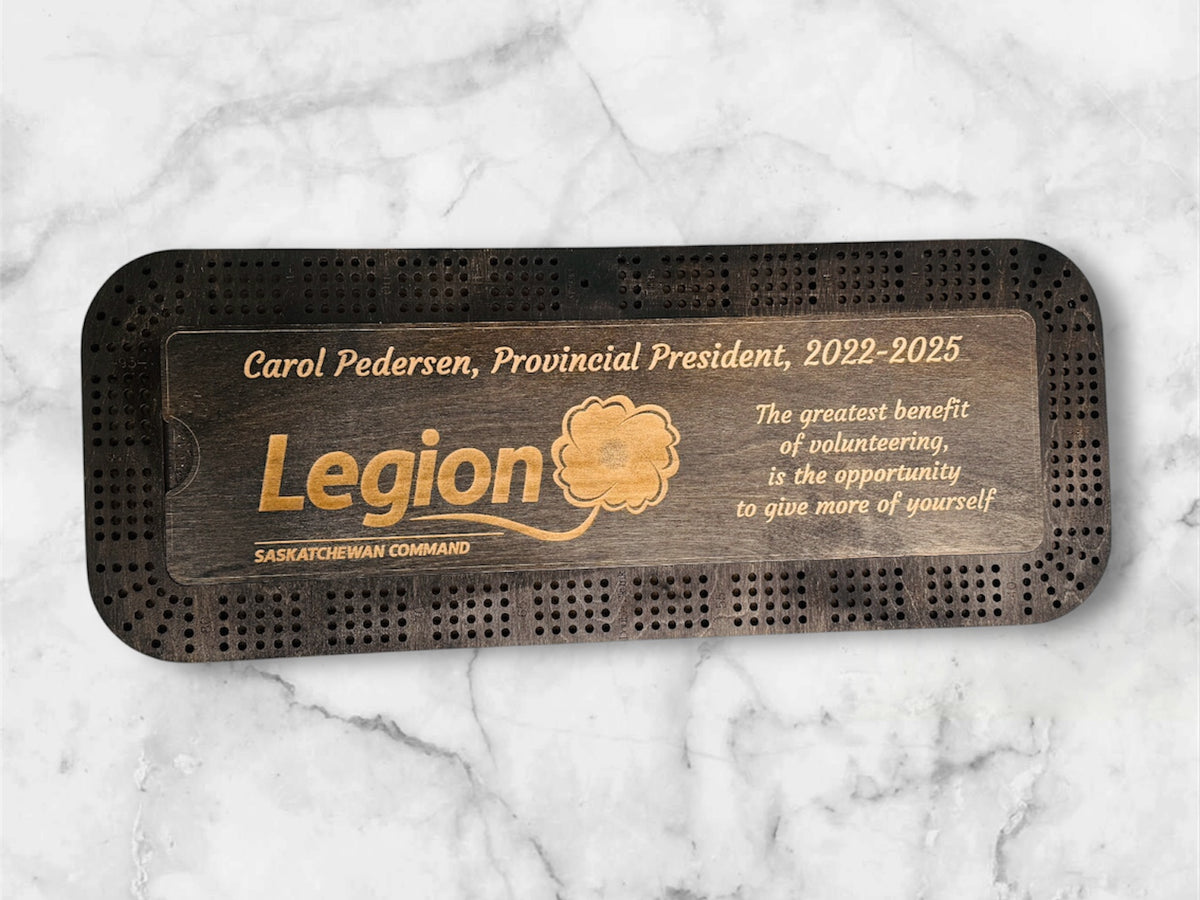 Personalized Cribbage Board with Card and Pegs Storage,Rectangular Size,With Scoring Panel