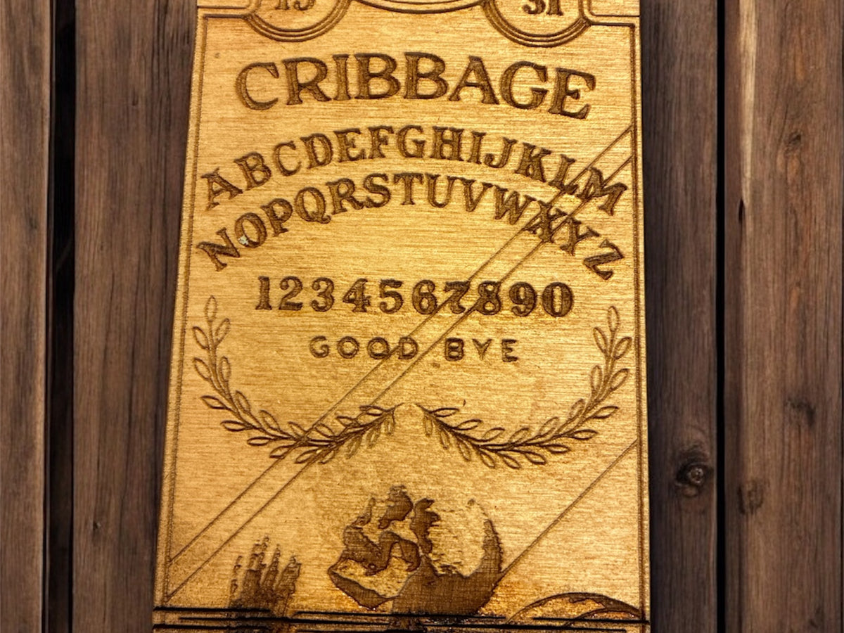 Pocket Travel Cribbage Board – Mini 2-Player Wooden Crib Board with Metal Pegs