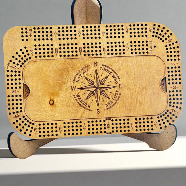 Compact Design Personalized Cribbage Board