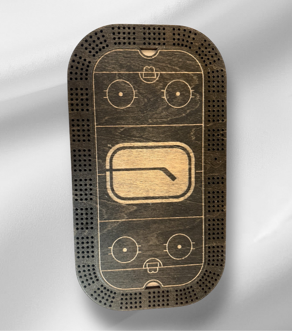 Personalized Hockey Rink Cribbage Board
