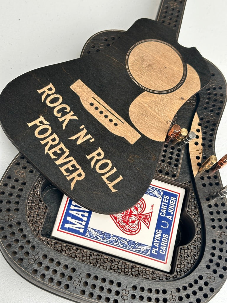 Guitar Shaped Cribbage Board