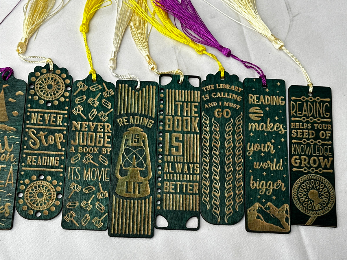 Laser cut wooden Bookmark