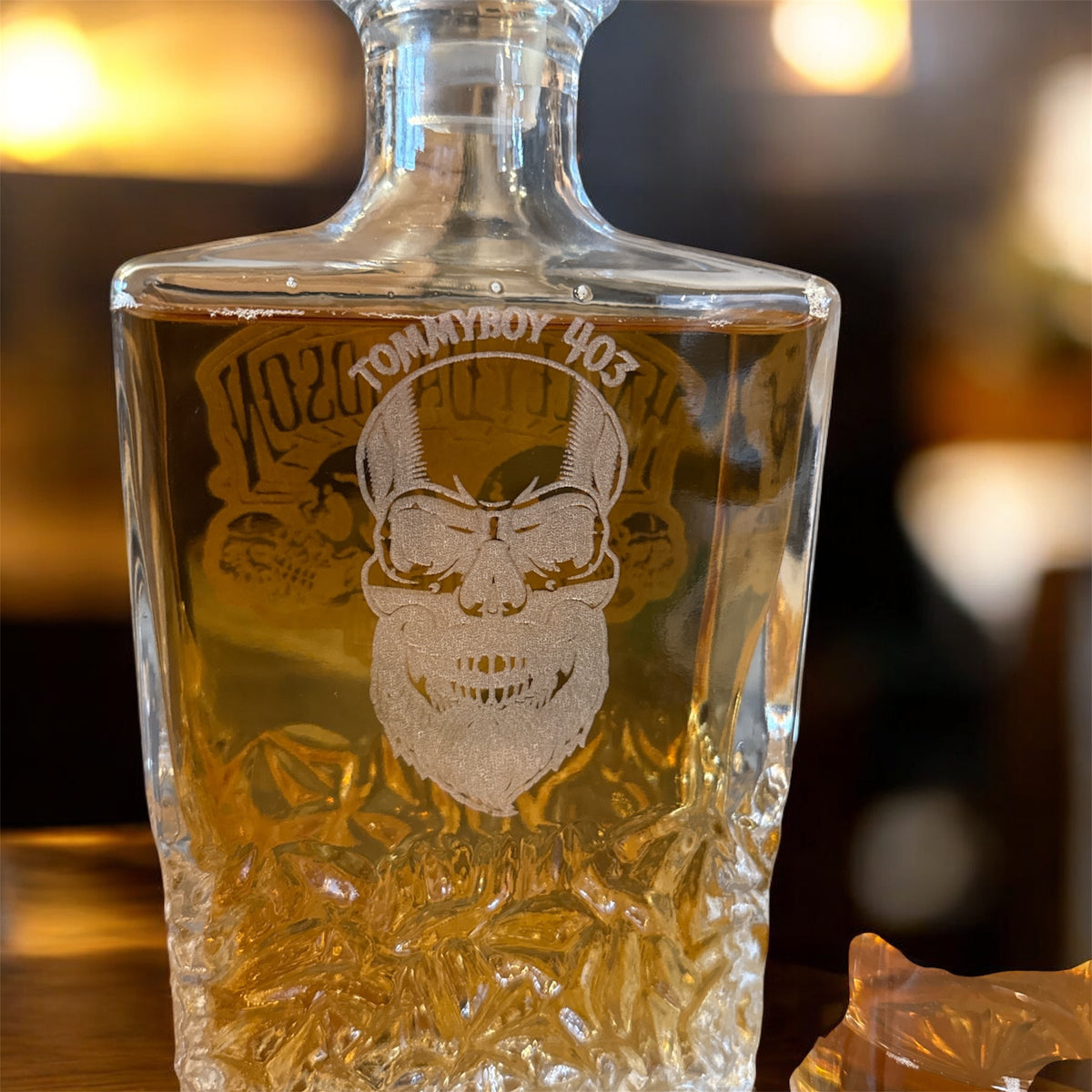 Personalized Whiskey Decanter Set with Optional Gift Box – Custom Engraved Decanter and Glasses for Men, Weddings, or Special Occasions