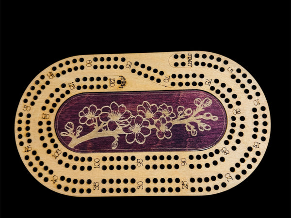 Oblong Travel Cribbage Board-2 player Game