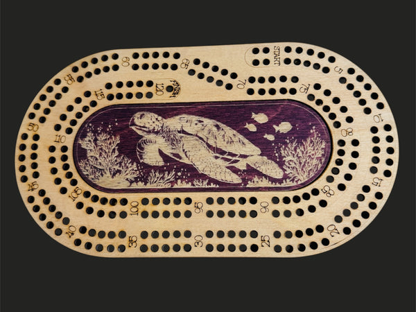 Oblong Travel Cribbage Board-2 player Game