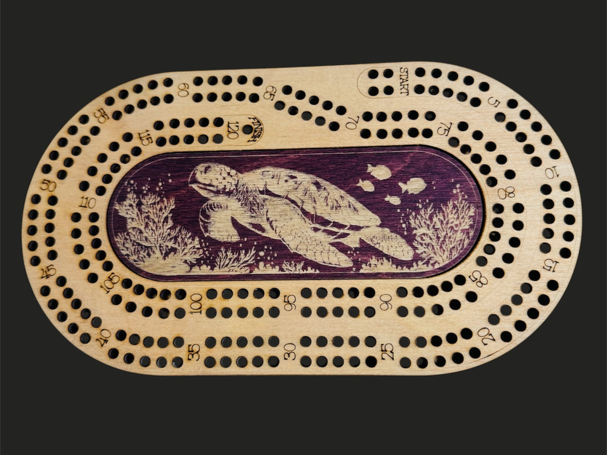 Oblong Travel Cribbage Board-2 player Game