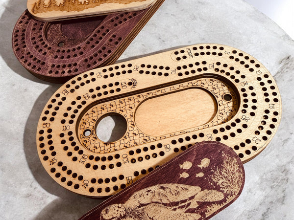 Oblong Travel Cribbage Board-2 player Game