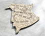 New Brunswick Map Cribbage Board – Handcrafted Wooden Crib Board with Engraved Cities