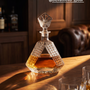 Triangle Whiskey Decanter – Handcrafted Glass Gift Set