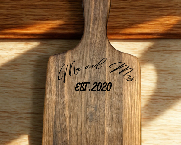 Personalized Large Walnut Charcuterie Board – 20" x 8.5"