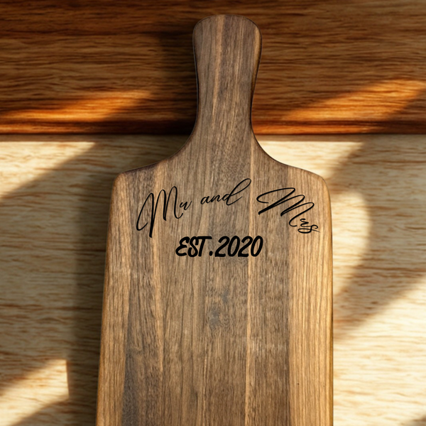 Personalized Large Walnut Charcuterie Board – 20" x 8.5"