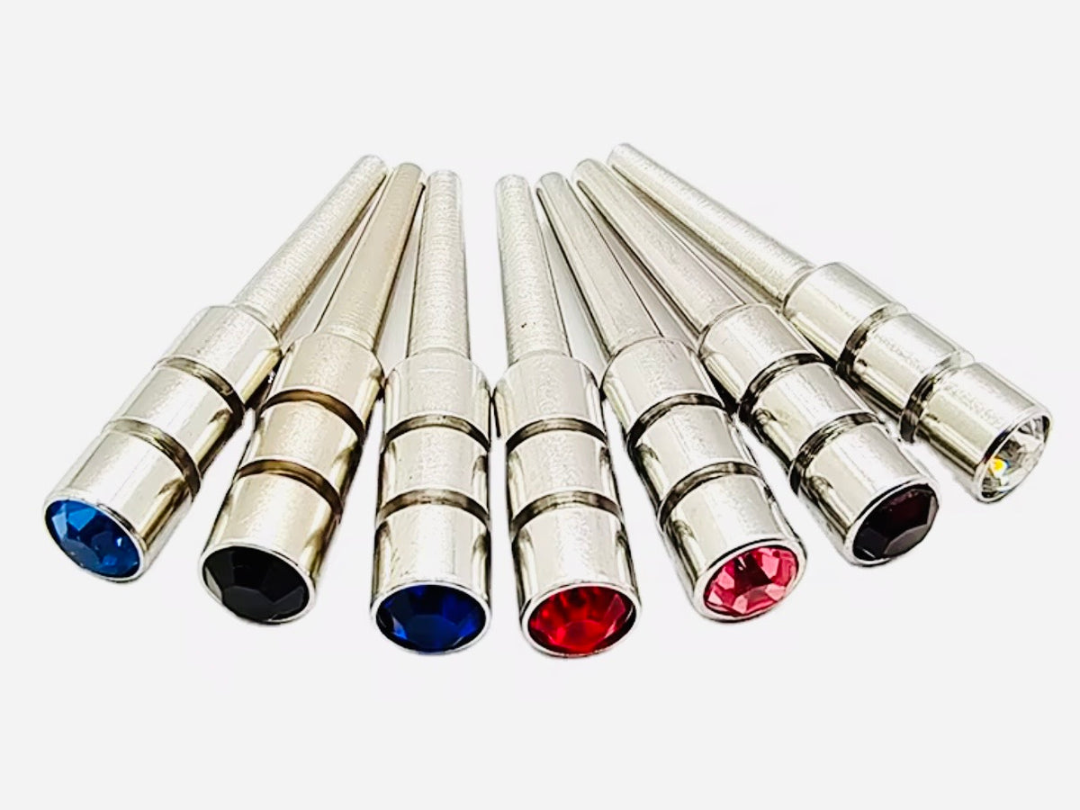 Chrome Metal Pegs with Crystal