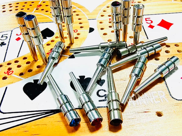 Chrome Metal Pegs with Crystal
