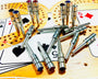 Chrome Metal Pegs with Crystal
