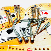 Chrome Metal Pegs with Crystal