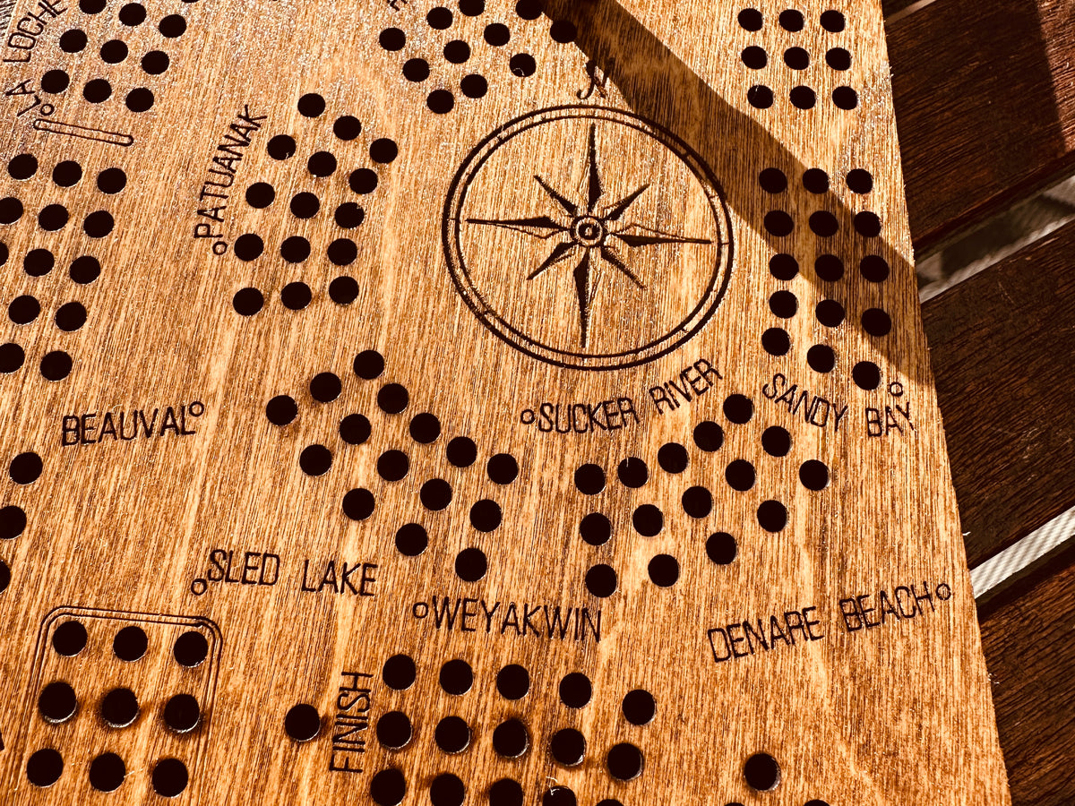 Saskatchewan Shaped Cribbage Board