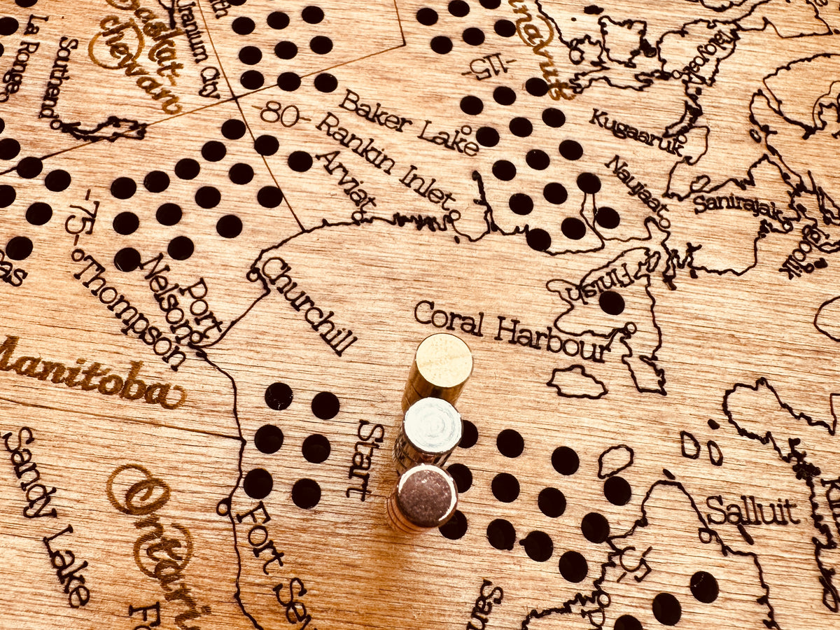 Canada Map Cribbage Board